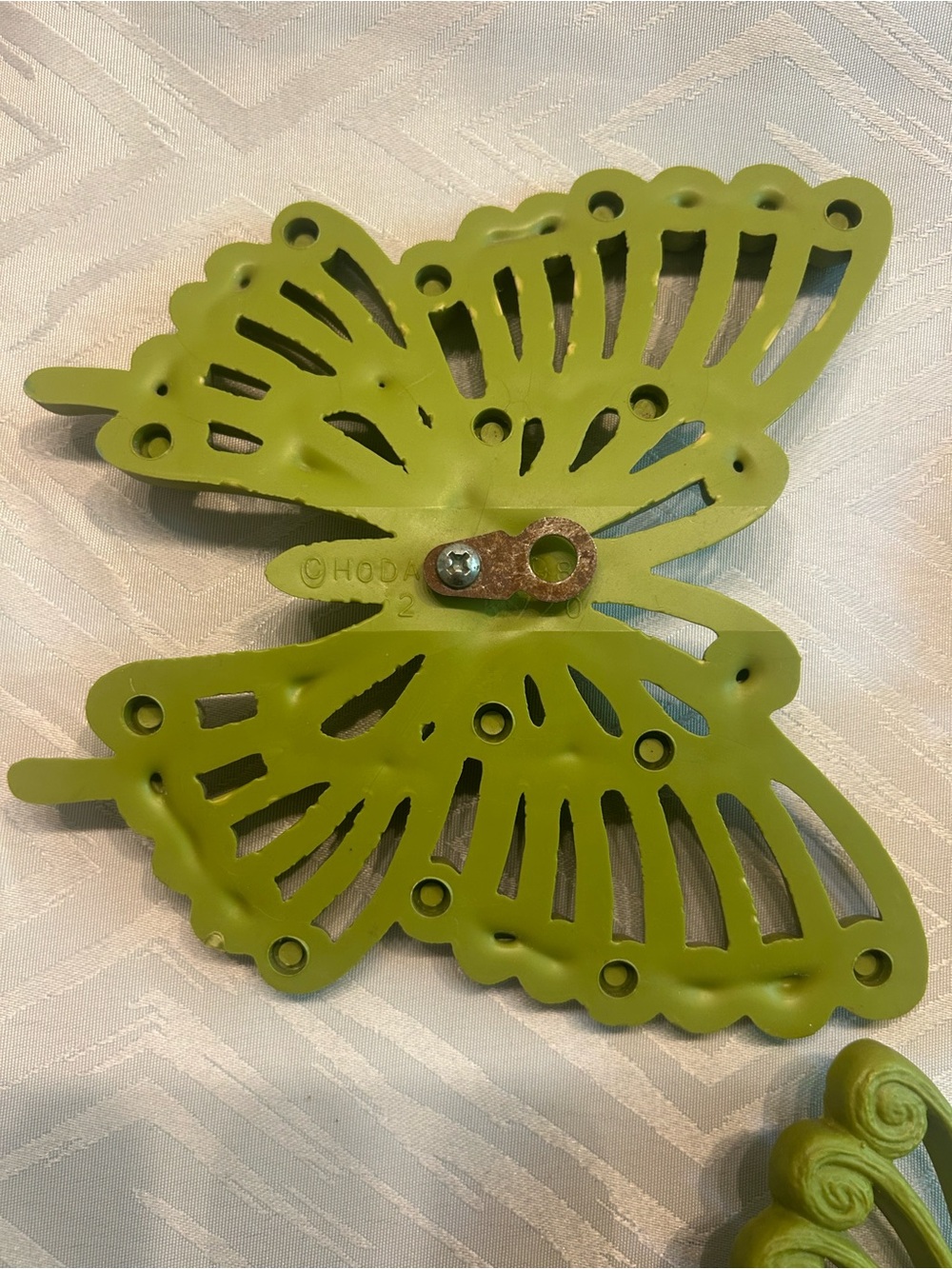 Vintage Olive Green Burwood Butterflies - Picture 5 of 5